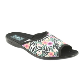 Dámské pantofle zebra Adanex 23876 bílý černý vícebarevný 1