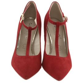 Červené dámské lodičky Caprice 24400 3