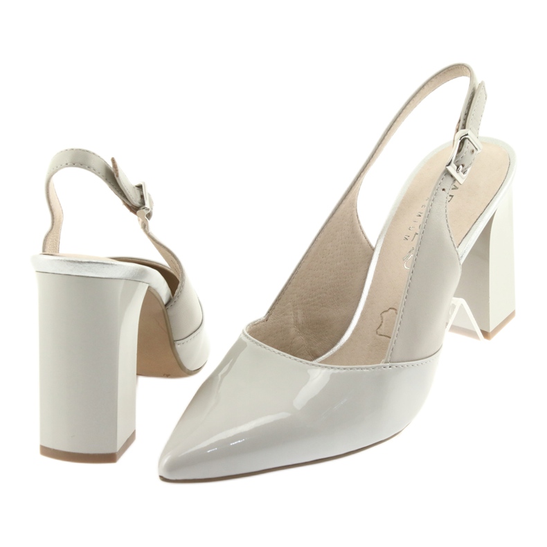 Šedé dámské sandály na sloupku Caprice 29604 šedá 4