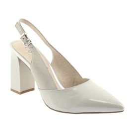 Šedé dámské sandály na sloupku Caprice 29604 šedá 1