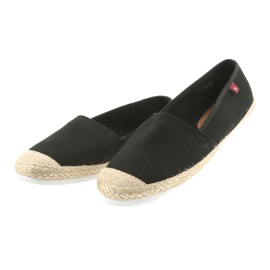 Big Star Velké hvězdné balerínky espadrilky 274727 černý žluť 3