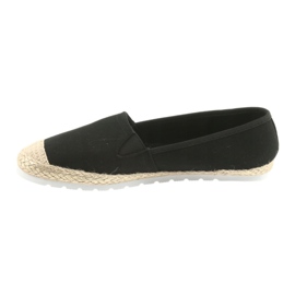 Big Star Velké hvězdné balerínky espadrilky 274727 černý žluť 2