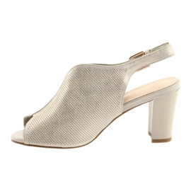 Sandály na postu Sergio Leone 812 béžový zlatý 2