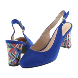 Sandály na sloupek Sergio Leone 788 indigo mic modrý 4