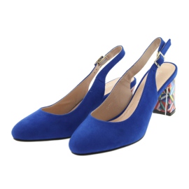 Sandály na sloupek Sergio Leone 788 indigo mic modrý 3