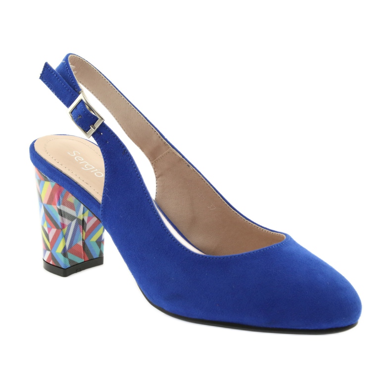 Sandály na sloupek Sergio Leone 788 indigo mic modrý 1