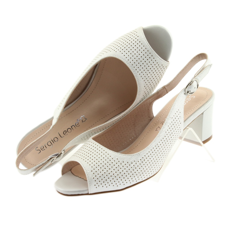 Sandály na postu Sergio Leone 794 stříbro šedá 5