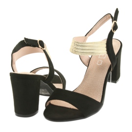 Sandály na sloupek Filippo 817 černá / zlatá žlutá 4 Sandály na sloupek Filippo 817 černá / zlatá žlutá 4