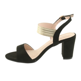 Sandály na sloupek Filippo 817 černá / zlatá žlutá 2 Sandály na sloupek Filippo 817 černá / zlatá žlutá 2