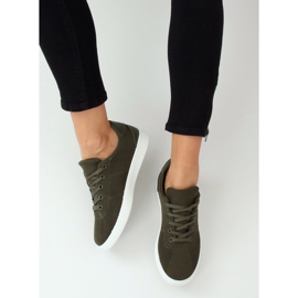 Zelené dámské tenisky 7062-Y DK.GREEN zelená 2