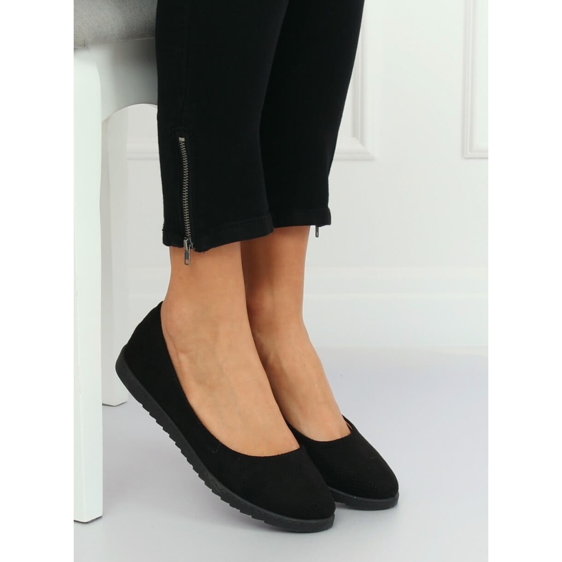 Černé dámské balerínky 7845-P Black černý 1