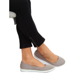 Šedé dámské balerínky 7845-P Grey šedá 2