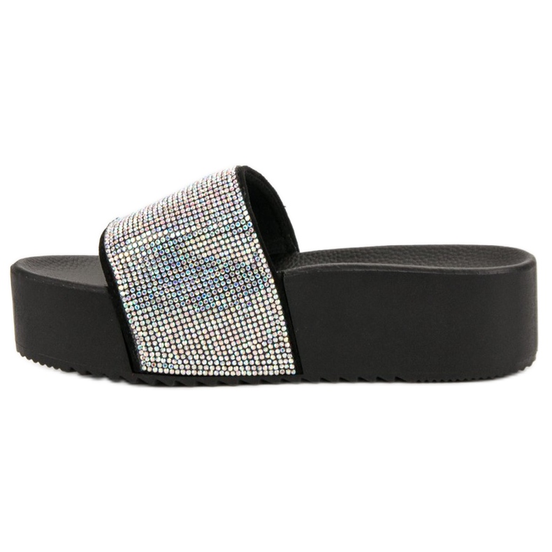 Marquiz Módní pantofle na platformě černá šedá 1