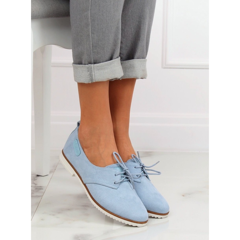 Modré Dámské modré mokasíny 6907-BL Modrá modrý 1