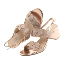 Sandály se zlatou šňůrou soutache Filippo 793 zlatý 5