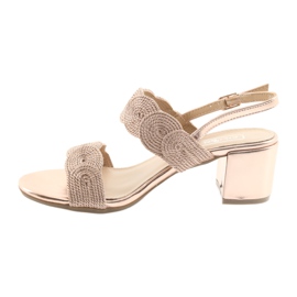 Sandály se zlatou šňůrou soutache Filippo 793 zlatý 2