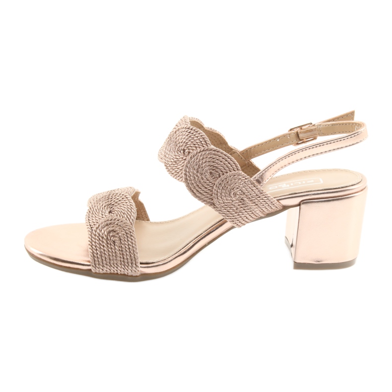 Sandály se zlatou šňůrou soutache Filippo 793 zlatý 2