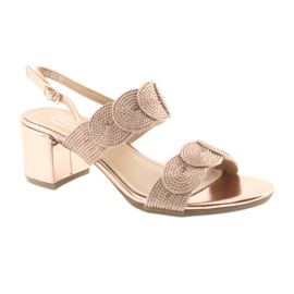 Sandály se zlatou šňůrou soutache Filippo 793 zlatý 1