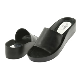 Černé profilované pantofle Filippo 768 černá 4