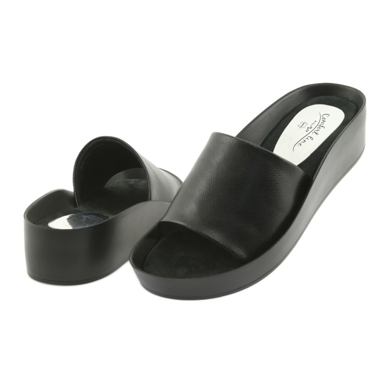 Černé profilované pantofle Filippo 768 černá 4