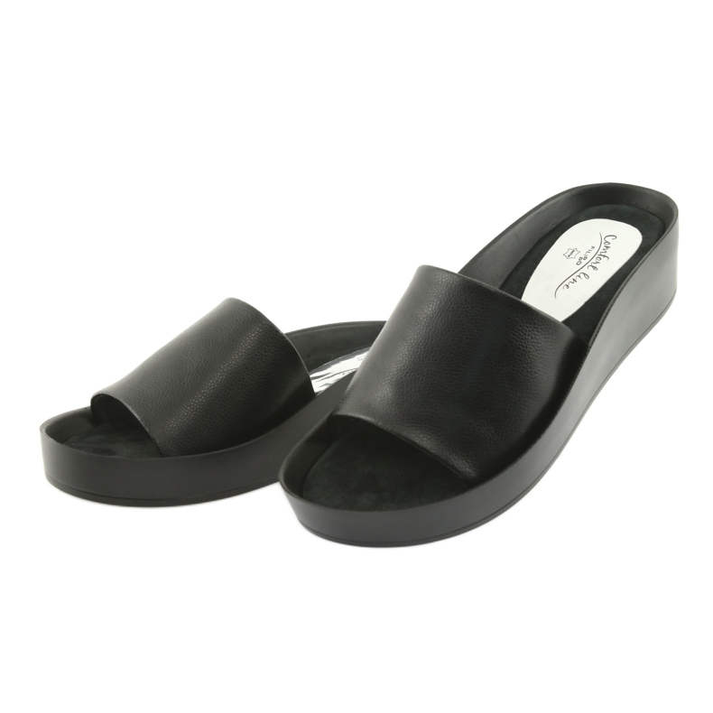 Černé profilované pantofle Filippo 768 černá 3