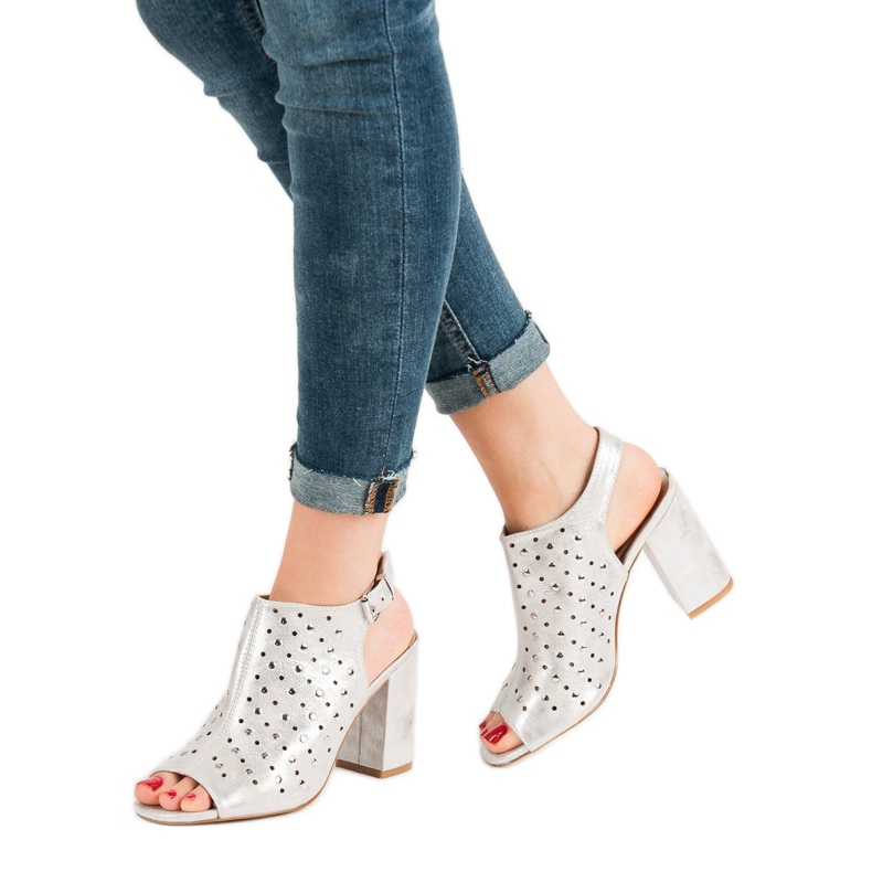 Sandály VINCEZA s tryskami šedá 1