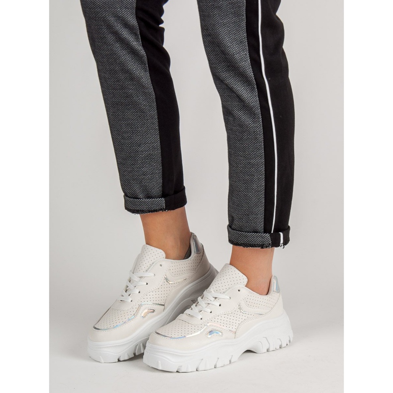 Bílé tenisky s efektem holo bílý 2 Bílé tenisky s efektem holo bílý 2