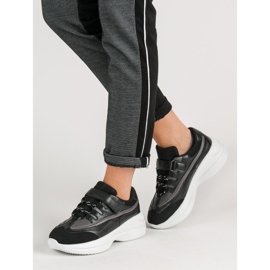 Módní černé tenisky černý 1