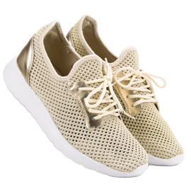 SHELOVET Síťované sportovní boty žlutá 2