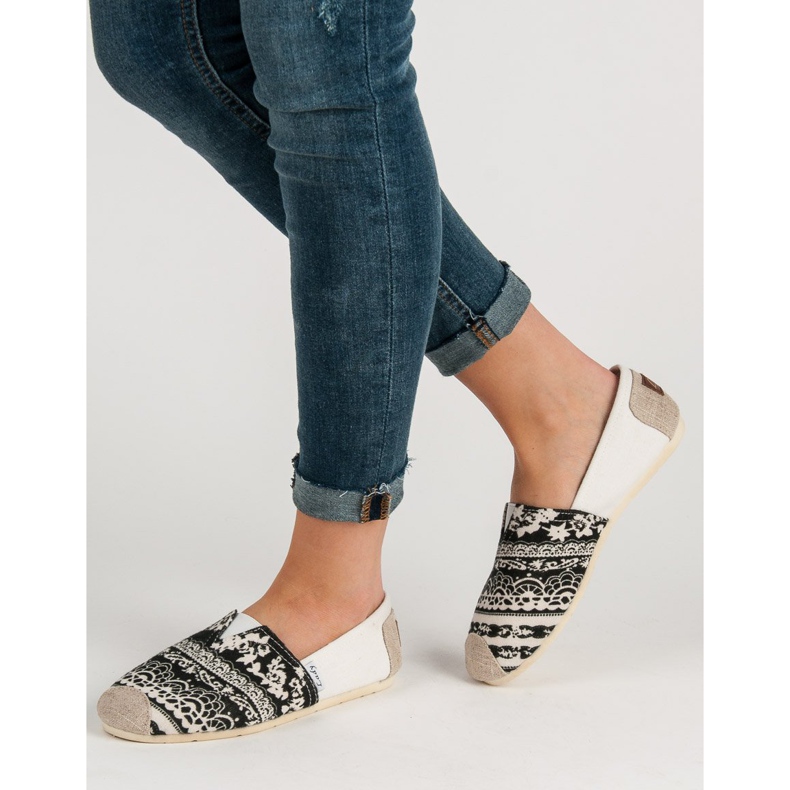 Lady Fashion Slip On Boho tenisky černý hnědý 2