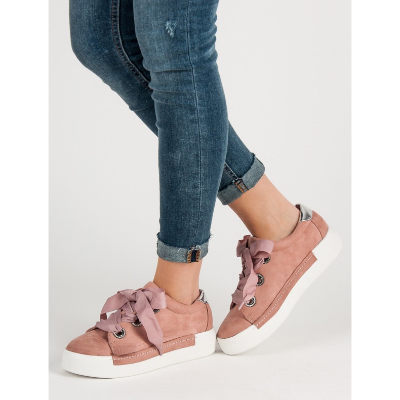 Belle Women Semišové sportovní boty růžový 2