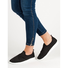 Ideal Shoes Nazouvací sportovní obuv černá 2