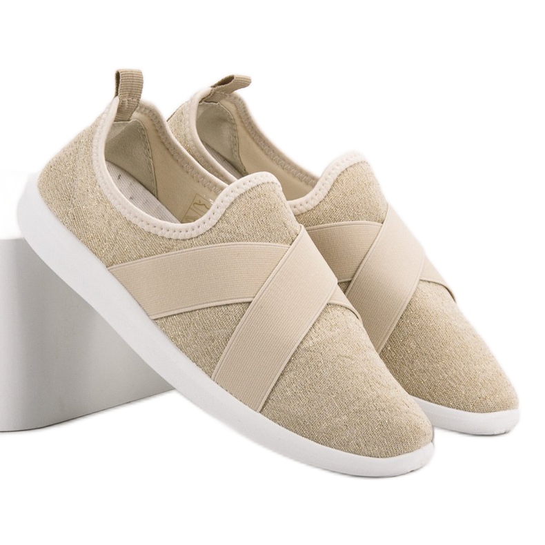 Ideal Shoes Nazouvací sportovní obuv hnědý 1