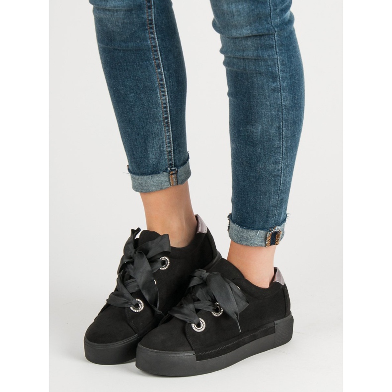 Belle Women Semišové sportovní boty černá 2