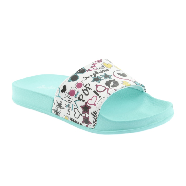 Pantofle na sluneční brýle American Club se zeleným profilem bílý černá zelená růžový 1