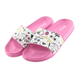 Sluneční brýle pantofle profilované American Club růžové bílý černá zelená žlutá růžový 4