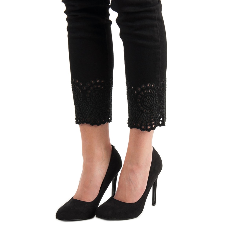 VICES semišové podpatky černý 2