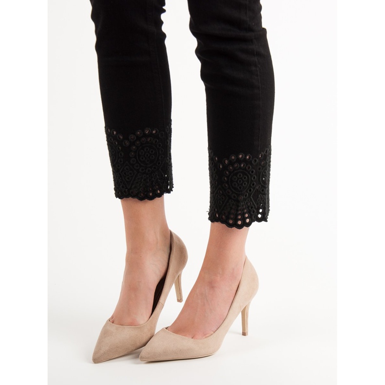 Small Swan Béžové vysoké podpatky béžový 2