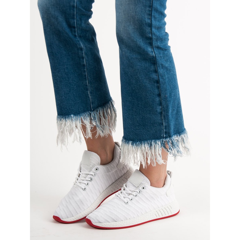 SHELOVET Módní textilní obuv bílý 1