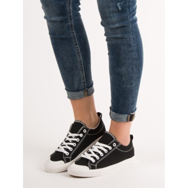 SHELOVET Nízké černé tenisky černá 2