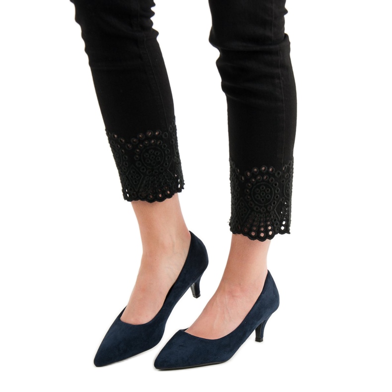 Nio Nio Nízké tmavě modré vysoké podpatky modrý námořnická modrá 2