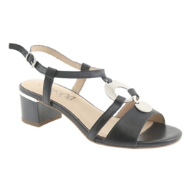 Sandály s ozdobou Caprice 28211 námořnická modř námořnická modrá šedá 1