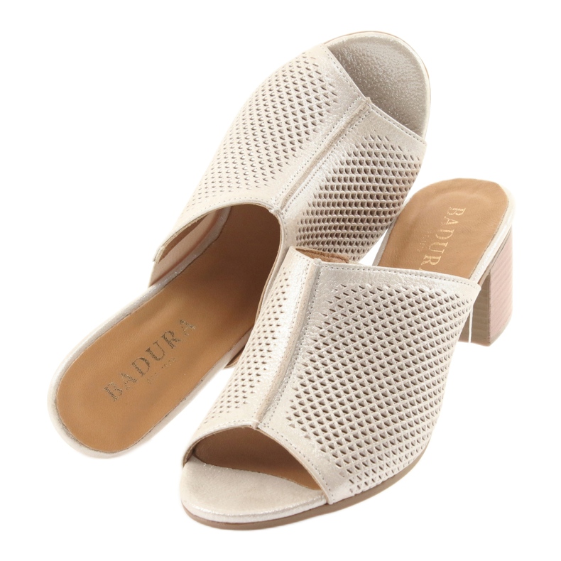 Zlaté dámské pantofle Badura 5311 žlutá vícebarevný 4