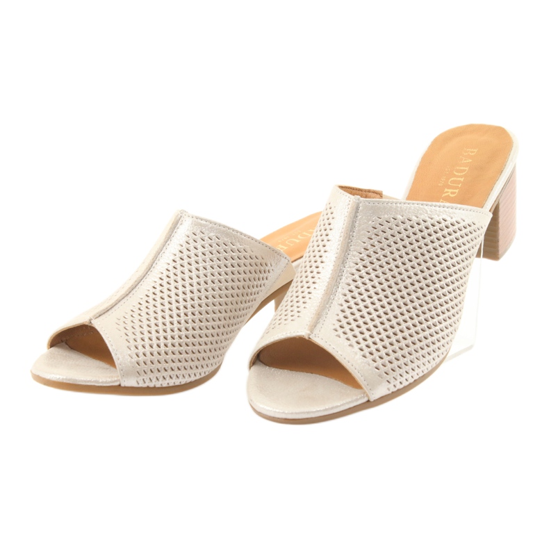 Zlaté dámské pantofle Badura 5311 žlutá vícebarevný 3