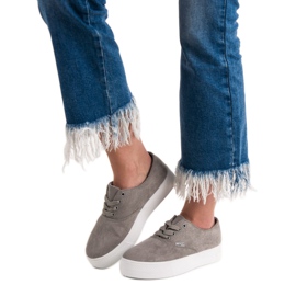 SHELOVET Módní šedé tenisky šedá 2