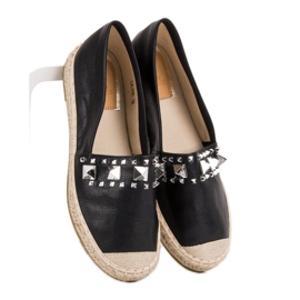Janessa Espadrilky s cvočky černá 6