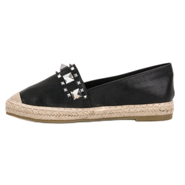 Janessa Espadrilky s cvočky černá 4