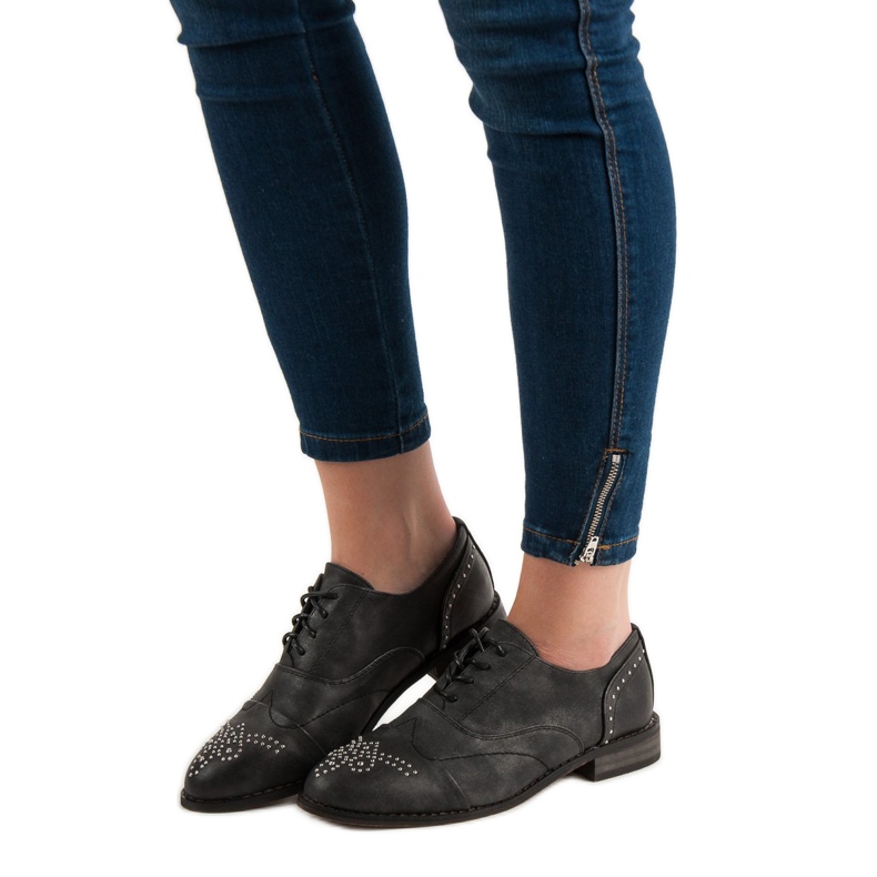 Primavera Brogues s kamínky šedá 2