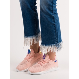SHELOVET Textilní sportovní obuv růžový 2