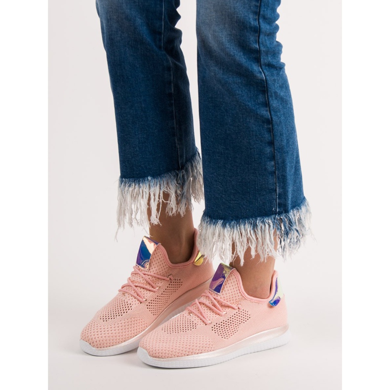 SHELOVET Textilní sportovní obuv růžový 2